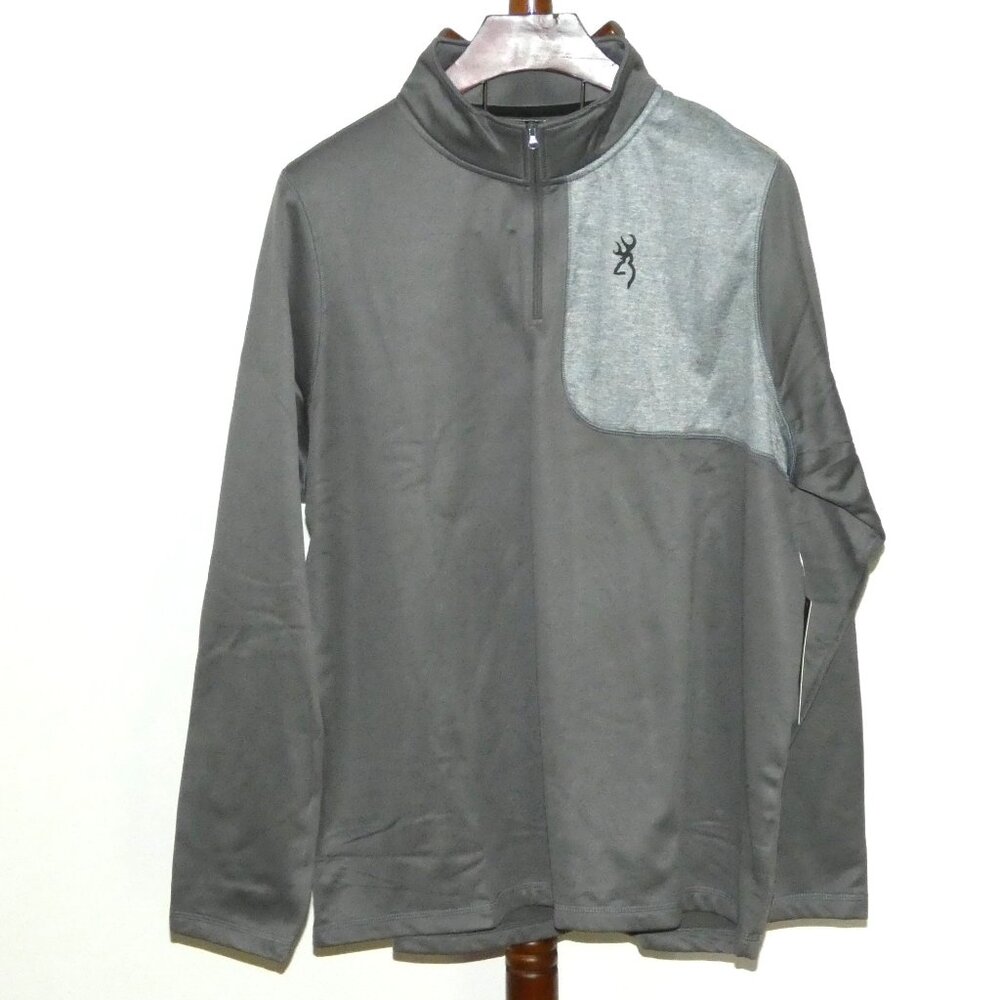 Browning Gray A0006052 Porter Pullover 1/4 Zip Shirt